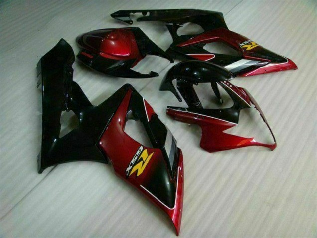 Rojo Negro Kit Carenado Moto Suzuki GSXR 1000 K5 2005-2006 Rojo Negro Kit Carenado Moto Suzuki GSXR 1000 K5 2005-2006