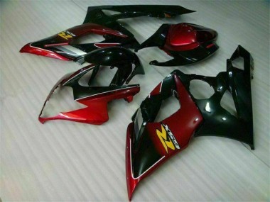 Rojo Negro Kit Carenado Moto Suzuki GSXR 1000 K5 2005-2006
