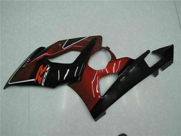 Rojo Negro Kit Completo Carenado Moto Suzuki GSXR 1000 K5 2005-2006 Rojo Negro Kit Completo Carenado Moto Suzuki GSXR 1000 K5 2005-2006
