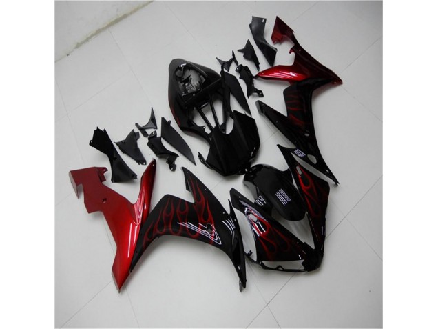 Rojo Negro Kit Completo Carenado Moto Yamaha R1 2004-2006 Rojo Negro Kit Completo Carenado Moto Yamaha R1 2004-2006