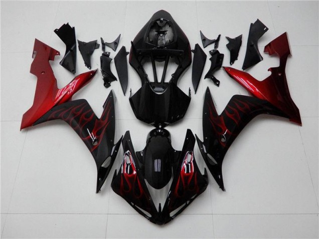 Rojo Negro Kit Completo Carenado Moto Yamaha R1 2004-2006 Rojo Negro Kit Completo Carenado Moto Yamaha R1 2004-2006