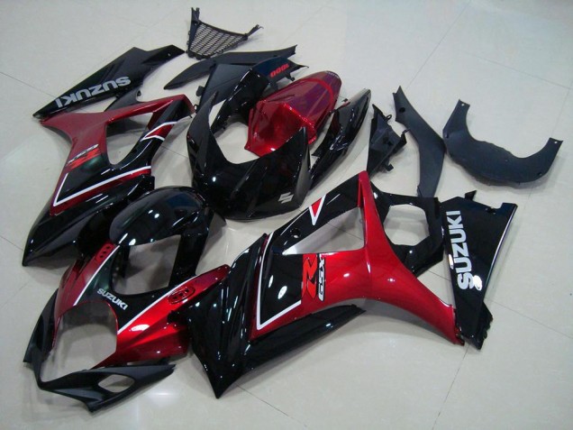 Rojo Negro Kits Carenado Moto Suzuki GSXR 1000 K7 2007-2008 Rojo Negro Kits Carenado Moto Suzuki GSXR 1000 K7 2007-2008