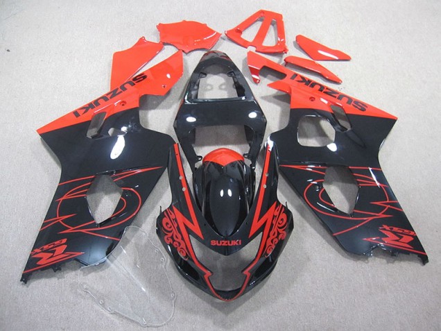 Rojo Negro Kits Carenado Moto Suzuki GSXR 750 K4 2004-2005 Rojo Negro Kits Carenado Moto Suzuki GSXR 750 K4 2004-2005