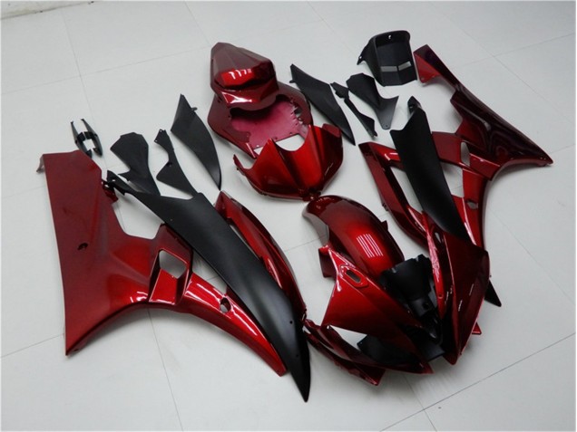 Rojo Negro Kits Carenado Moto Yamaha R6 2006-2007 Rojo Negro Kits Carenado Moto Yamaha R6 2006-2007