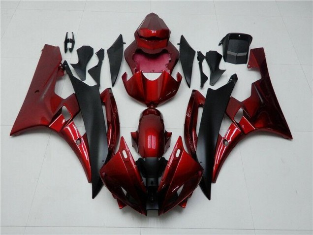 Rojo Negro Kits Carenado Moto Yamaha R6 2006-2007 Rojo Negro Kits Carenado Moto Yamaha R6 2006-2007