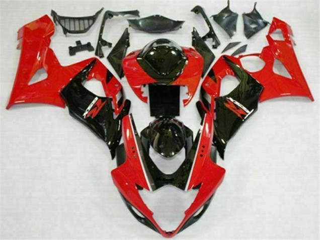 Rojo Negro Kits Completo Carenado Moto ABS Suzuki GSXR 1000 K5 2005-2006 Rojo Negro Kits Completo Carenado Moto ABS Suzuki GSXR 1000 K5 2005-2006