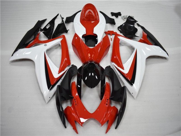 Rojo Negro Kits Completo Carenado Moto Suzuki GSXR 600 / 750 K6 2006-2007 Rojo Negro Kits Completo Carenado Moto Suzuki GSXR 600 / 750 K6 2006-2007