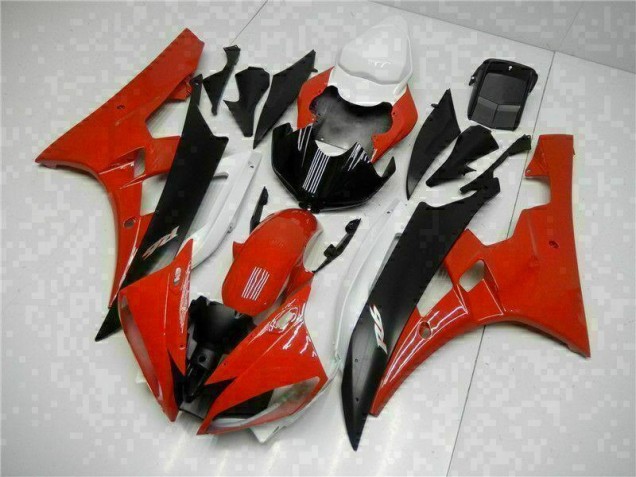 Rojo Negro Kits Completo Carenado Moto Yamaha R6 2006-2007 Rojo Negro Kits Completo Carenado Moto Yamaha R6 2006-2007