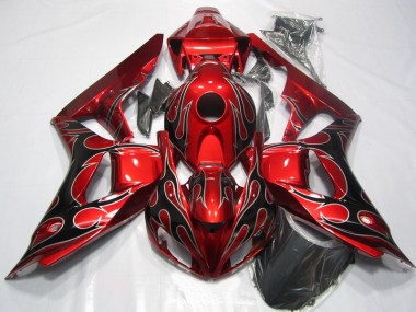 Rojo Negro Llama Carrocería Motocicletas Honda CBR 1000 RR 2006-2007