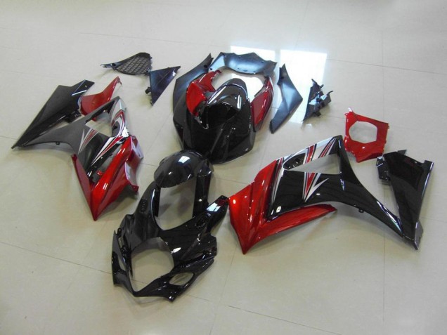 Rojo Negro No Pegatinas Carenado Moto Suzuki GSXR 1000 K7 2007-2008 Rojo Negro No Pegatinas Carenado Moto Suzuki GSXR 1000 K7 2007-2008