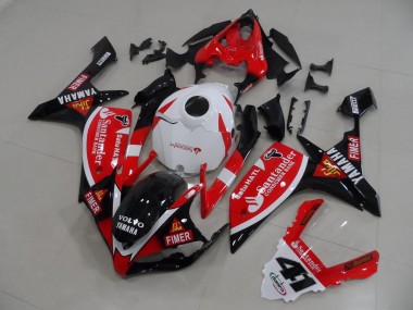 Rojo Negro Pegatinas Carenado Moto Yamaha R1 2007-2008