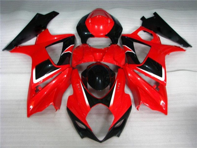 Rojo Negro Plástica Moto Suzuki GSXR 1000 K7 2007-2008 Rojo Negro Plástica Moto Suzuki GSXR 1000 K7 2007-2008