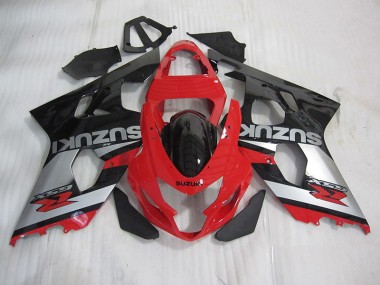Rojo Negro Plata Carenado Moto Suzuki GSXR 600 K4 2004-2005