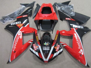 Rojo Negro Santander Carenado Moto Yamaha R1 2002-2003