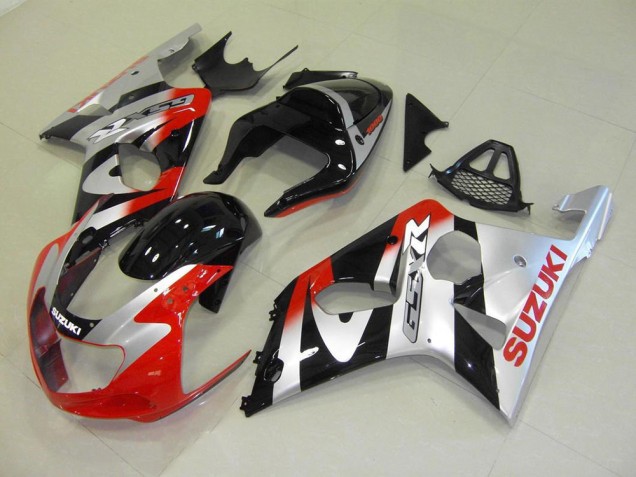 Rojo Plata Carenado Moto Suzuki GSXR 1000 K1 2000-2002 Rojo Plata Carenado Moto Suzuki GSXR 1000 K1 2000-2002