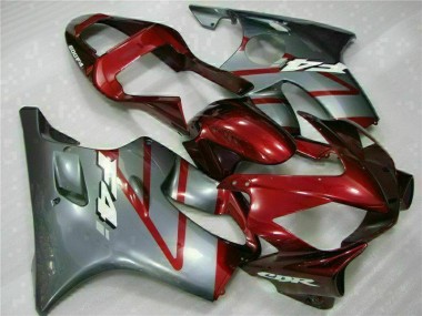 Rojo Plata Kits Completo Carenado Moto ABS Honda CBR 600 F4i 2001-2003
