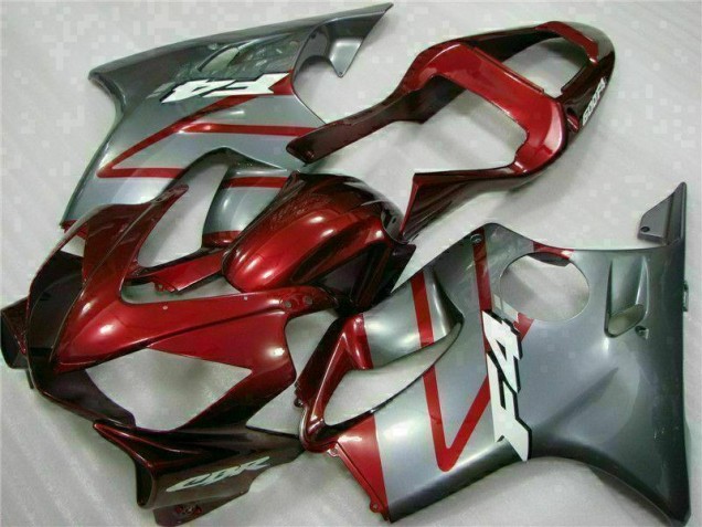 Rojo Plata Kits Completo Carenado Moto ABS Honda CBR 600 F4i 2001-2003 Rojo Plata Kits Completo Carenado Moto ABS Honda CBR 600 F4i 2001-2003