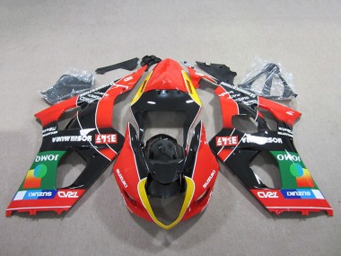 Rojo Verde Negro Carenado Moto Suzuki GSXR 1000 K3 2003-2004