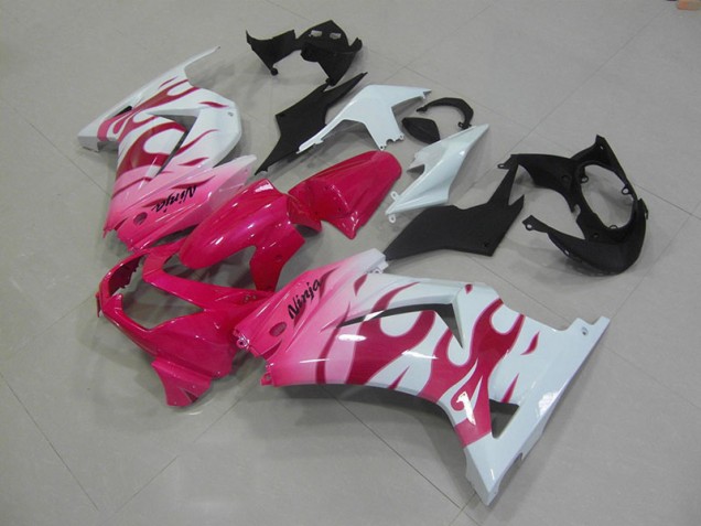 Rosa Blanco Carenado Moto Kawasaki ZX 250R 2008-2012 Rosa Blanco Carenado Moto Kawasaki ZX 250R 2008-2012