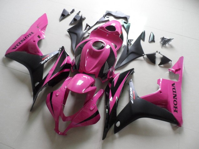 Rosa Negro Carenado Moto Honda CBR 600 RR 2007-2008 Rosa Negro Carenado Moto Honda CBR 600 RR 2007-2008