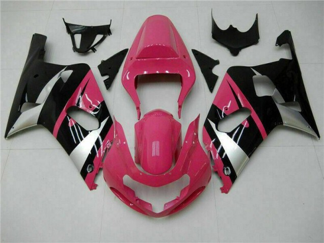 Rosa Negro Carenado Moto Suzuki GSXR 600 / 750 K1 K2 K3 2001-2003 Rosa Negro Carenado Moto Suzuki GSXR 600 / 750 K1 K2 K3 2001-2003