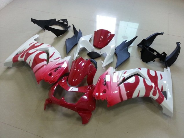 Rosa Rojo Llama Carenado Moto Kawasaki ZX 250R 2008-2012 Rosa Rojo Llama Carenado Moto Kawasaki ZX 250R 2008-2012