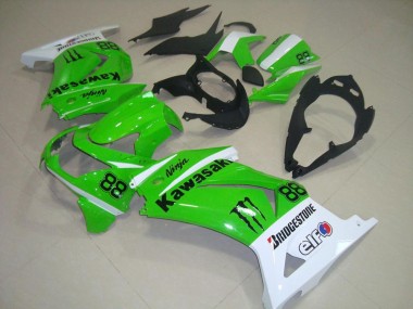 Verde & Blanco Carenado Moto Kawasaki ZX 250R 2008-2012