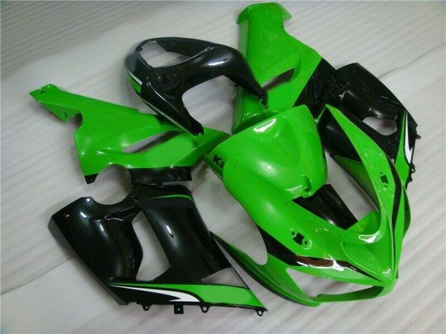Verde Blanco Negro Carenado Moto Kawasaki ZX6R 2005-2006 Verde Blanco Negro Carenado Moto Kawasaki ZX6R 2005-2006