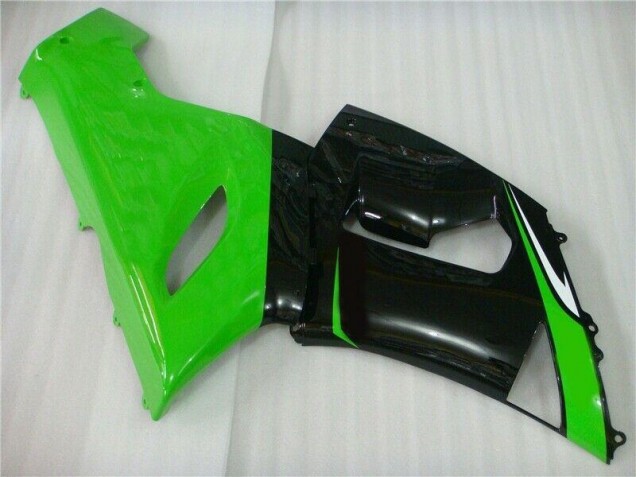 Verde Blanco Negro Carenado Moto Kawasaki ZX6R 2005-2006 Verde Blanco Negro Carenado Moto Kawasaki ZX6R 2005-2006