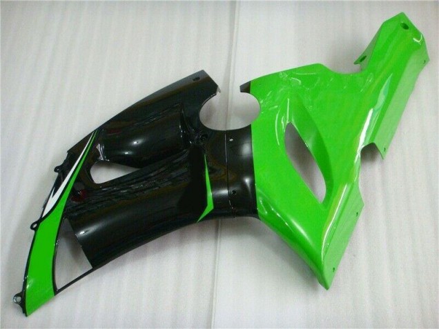Verde Blanco Negro Carenado Moto Kawasaki ZX6R 2005-2006 Verde Blanco Negro Carenado Moto Kawasaki ZX6R 2005-2006