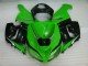 Verde Blanco Negro Carenado Moto Kawasaki ZX6R 2005-2006 Verde Blanco Negro Carenado Moto Kawasaki ZX6R 2005-2006