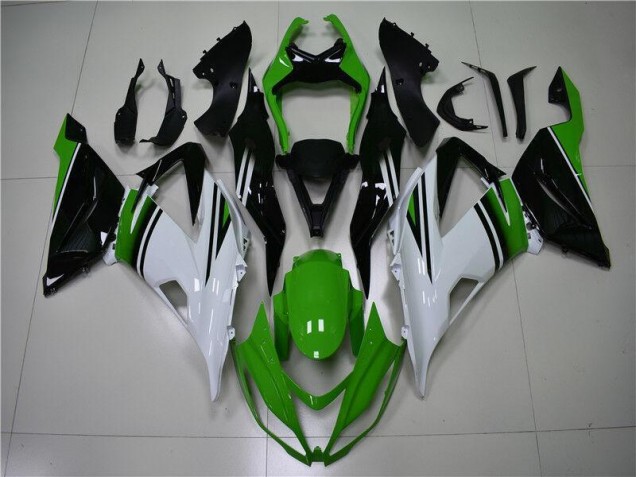 Verde Blanco Negro Carenado Moto Kawasaki ZX6R 2013-2018 Verde Blanco Negro Carenado Moto Kawasaki ZX6R 2013-2018