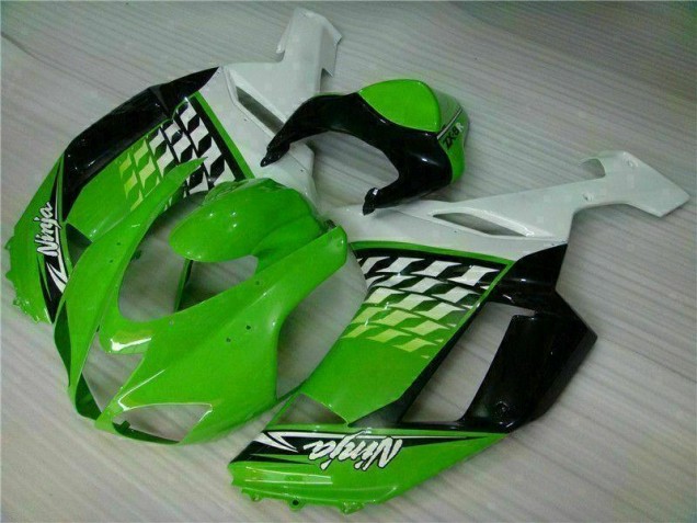 Verde Blanco Ninja Carenado Moto Kawasaki ZX6R 2007-2008 Verde Blanco Ninja Carenado Moto Kawasaki ZX6R 2007-2008