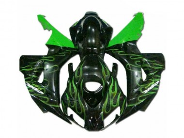 Verde Llama Negro Carenado Moto Honda CBR 1000 RR 2006-2007