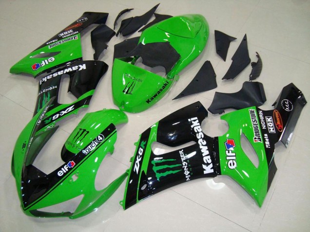 Verde Monster Carenado Moto Kawasaki ZX6R 2005-2006 Verde Monster Carenado Moto Kawasaki ZX6R 2005-2006
