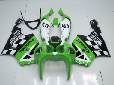 Verde Negro & Blanco Carenado Moto Kawasaki ZX7R 1996-2003
