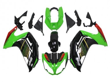 Verde Negro Carenado Moto Kawasaki EX650 2012-2016