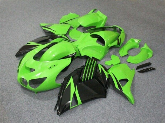 Verde Negro Carenado Moto Kawasaki ZX14R ZZR 1400 2006-2011 Verde Negro Carenado Moto Kawasaki ZX14R ZZR 1400 2006-2011