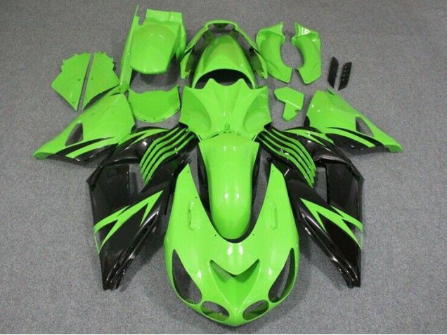 Verde Negro Carenado Moto Kawasaki ZX14R ZZR 1400 2006-2011 Verde Negro Carenado Moto Kawasaki ZX14R ZZR 1400 2006-2011