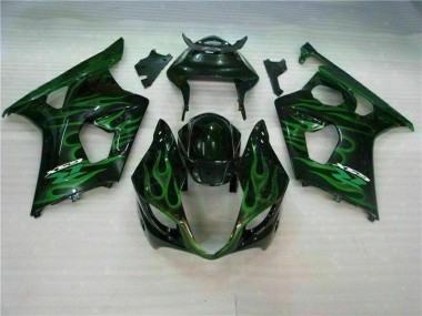 Verde Negro Carenado Moto Suzuki GSXR 1000 K3 2003-2004