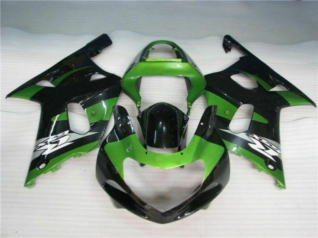 Verde Negro Carenado Moto Suzuki GSXR 600 / 750 K1 K2 K3 2001-2003 Verde Negro Carenado Moto Suzuki GSXR 600 / 750 K1 K2 K3 2001-2003