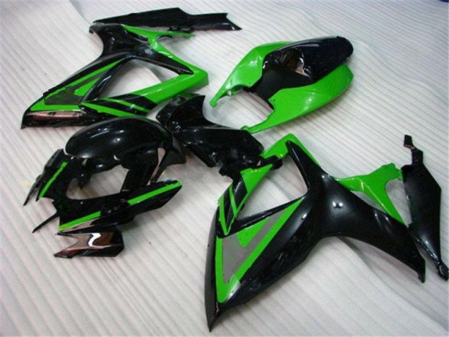 Verde Negro Carenado Moto Suzuki GSXR 600 / 750 K6 2006-2007 Verde Negro Carenado Moto Suzuki GSXR 600 / 750 K6 2006-2007