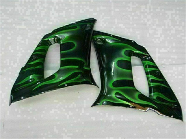 Verde Negro Carenado Moto Yamaha R6 1998-2002 Verde Negro Carenado Moto Yamaha R6 1998-2002