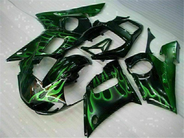 Verde Negro Carenado Moto Yamaha R6 1998-2002 Verde Negro Carenado Moto Yamaha R6 1998-2002