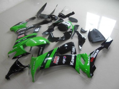 Verde Negro Kick Carenado Moto Kawasaki ZX10R 2008-2010