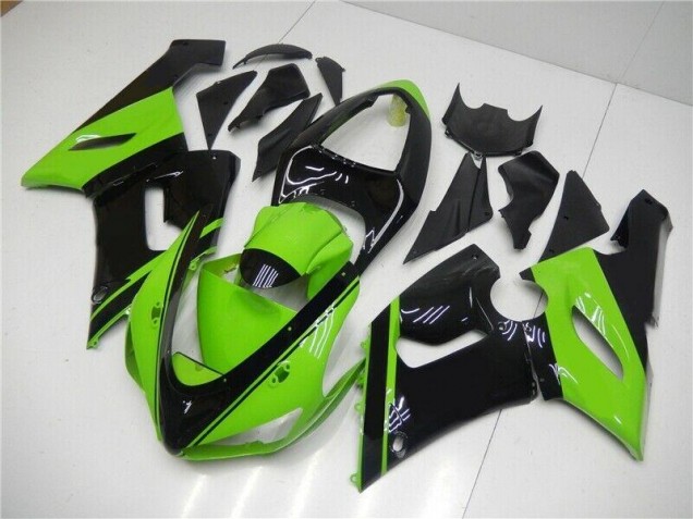 Verde Negro Kit Carenado Inyección Kawasaki ZX6R 2005-2006
