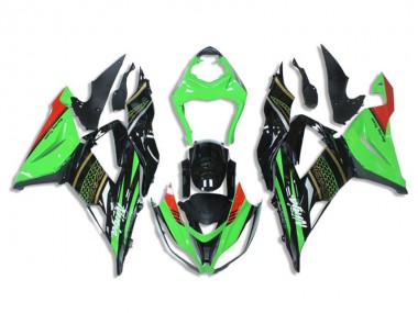Verde Negro Kits Completo Carenado Moto Kawasaki ZX6R 2013-2018