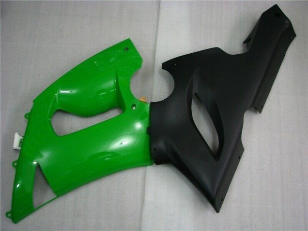 Verde Negro Mate Carenado Moto Kawasaki ZX6R 2005-2006 Verde Negro Mate Carenado Moto Kawasaki ZX6R 2005-2006