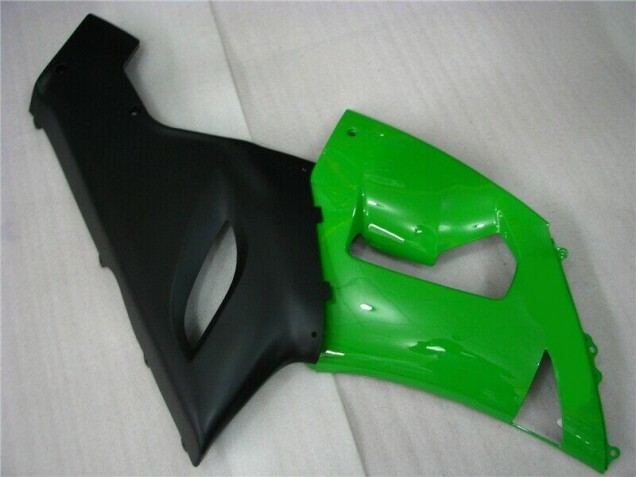 Verde Negro Mate Carenado Moto Kawasaki ZX6R 2005-2006 Verde Negro Mate Carenado Moto Kawasaki ZX6R 2005-2006