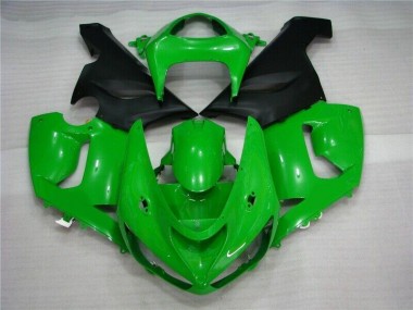 Verde Negro Mate Carenado Moto Kawasaki ZX6R 2005-2006